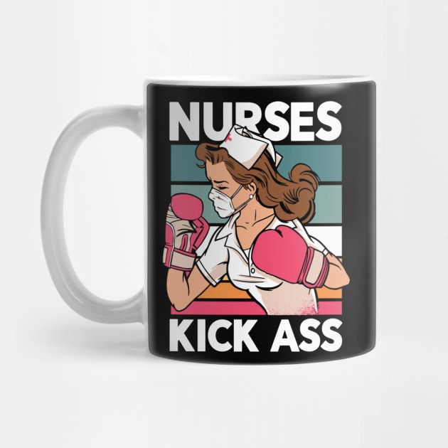 Nurses Kick Ass // Retro Funny Nurse Love by SLAG_Creative